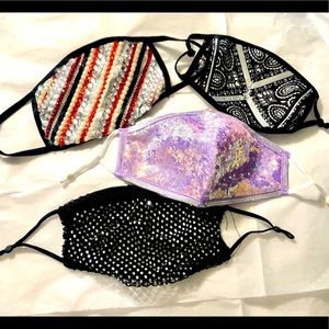 4FACEMASKS ARTS & CRAFTS handcrafted embellished/bedazzled assorted masks adults